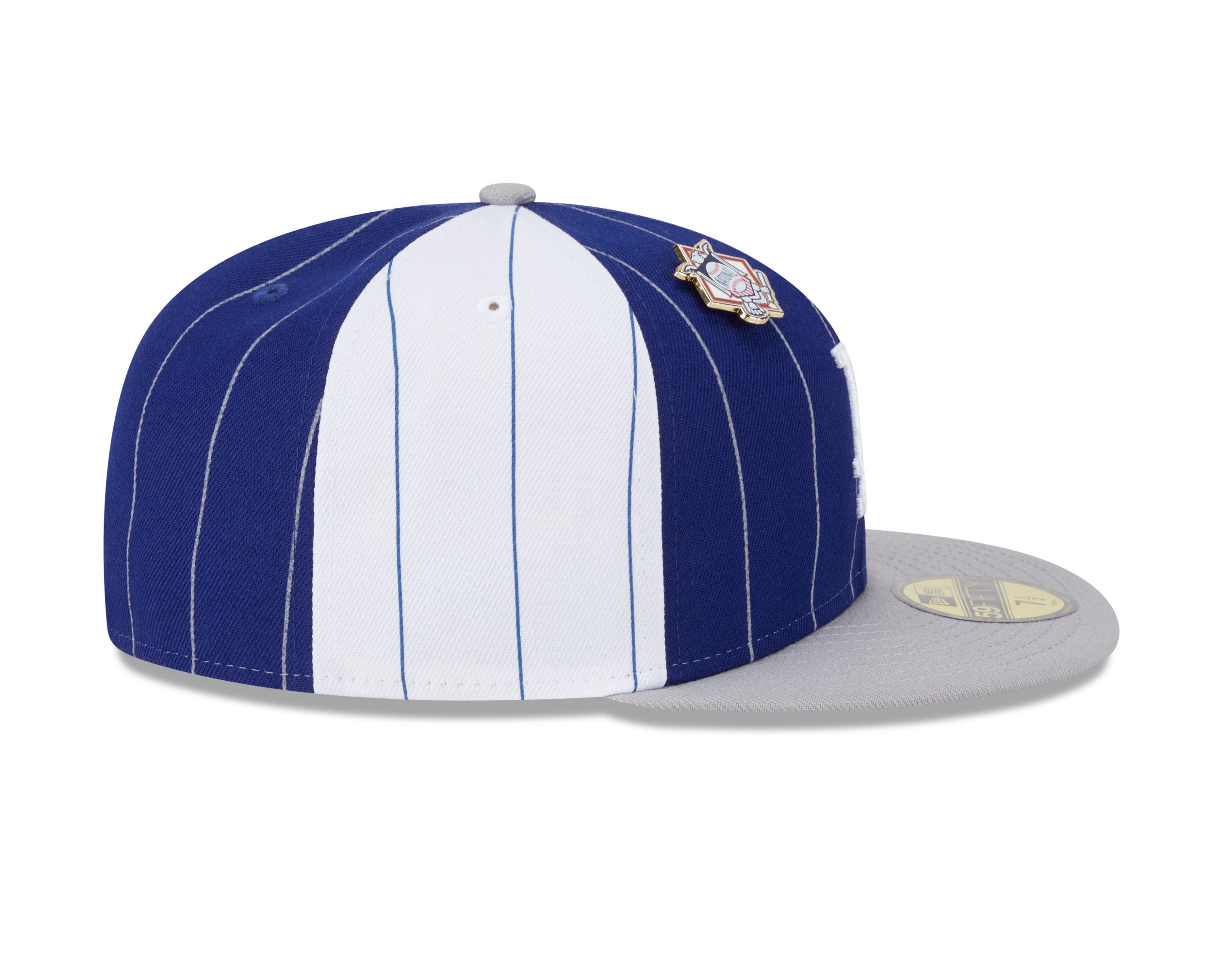 Los Angeles Dodgers MLB New Era Men's Navy 59Fifty Two Tone Pinstripe Fitted Hat