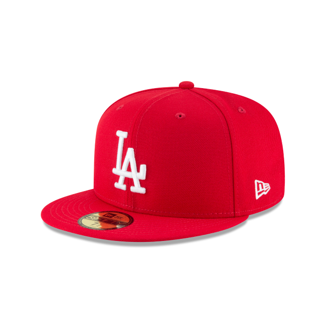 Los Angeles Dodgers MLB New Era Men's Scarlet Red 59Fifty Basic Fitted Hat