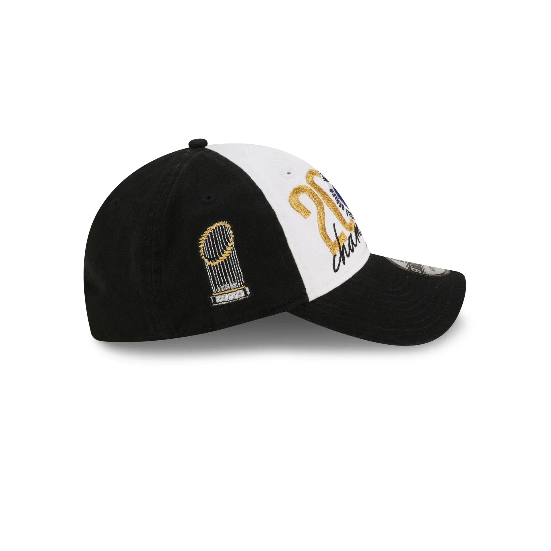 Los Angeles Dodgers MLB New Era Men's White/Black 9Twenty World Series Champions Locker Room Adjustable Hat