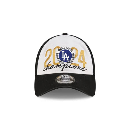 Los Angeles Dodgers MLB New Era Men's White/Black 9Twenty World Series Champions Locker Room Adjustable Hat