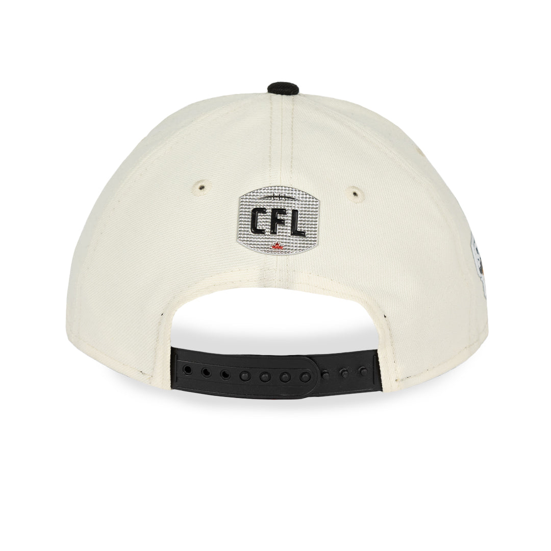 Montreal Alouettes CFL New Era Men's Beige 9Fifty 2023 Grey Cup Champions Locker Room Snapback