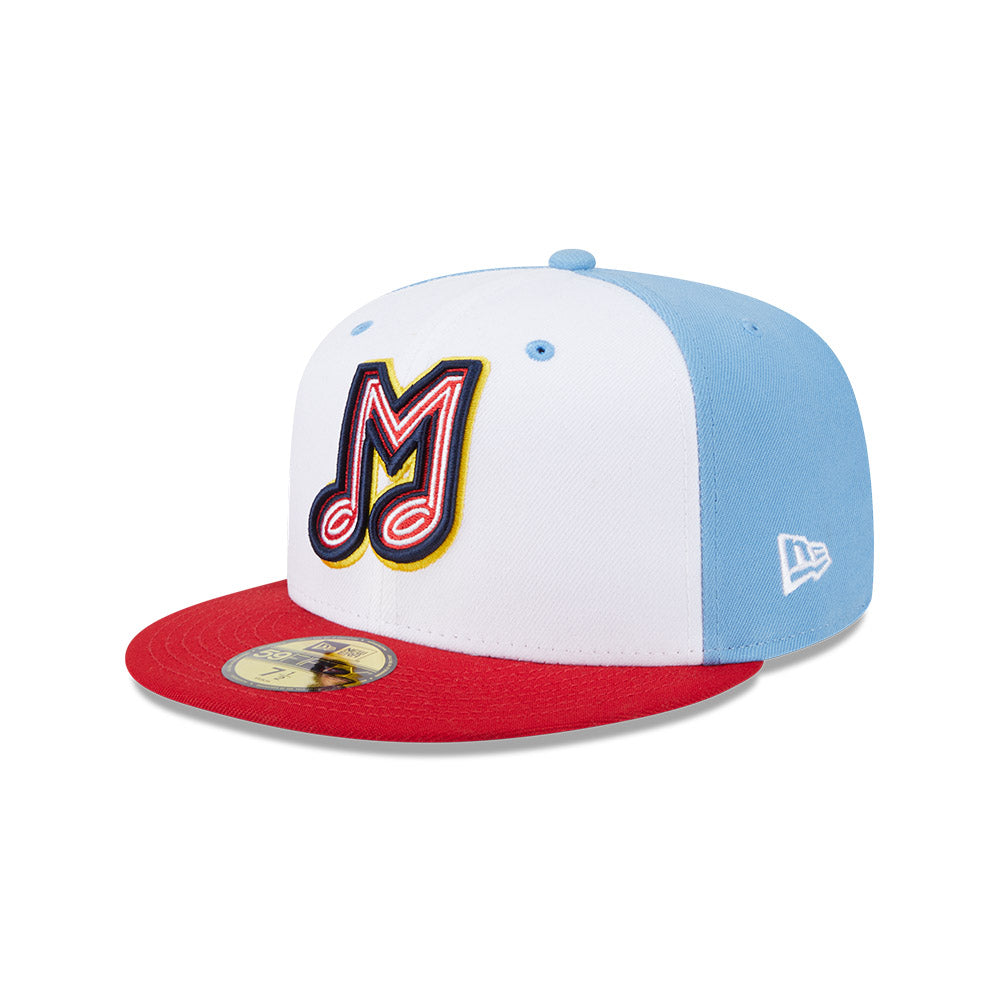 Casquette ajustée New Era 59Fifty Alternate Authentic Collection blanche/rouge pour homme des Memphis Redbirds MiLB