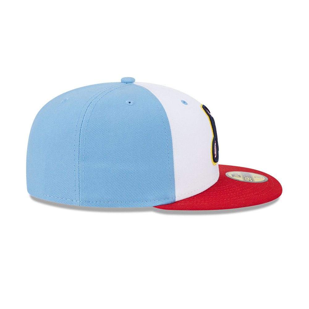 Casquette ajustée New Era 59Fifty Alternate Authentic Collection blanche/rouge pour homme des Memphis Redbirds MiLB