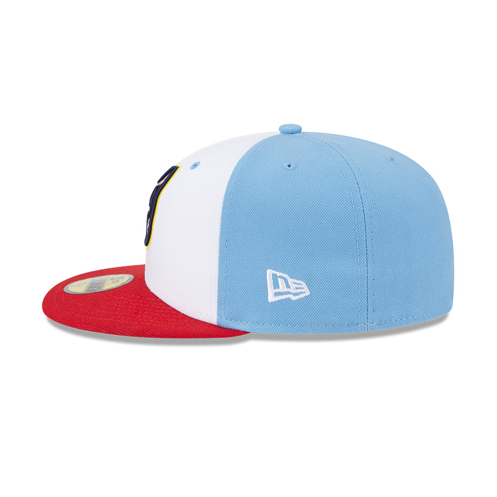 Casquette ajustée New Era 59Fifty Alternate Authentic Collection blanche/rouge pour homme des Memphis Redbirds MiLB