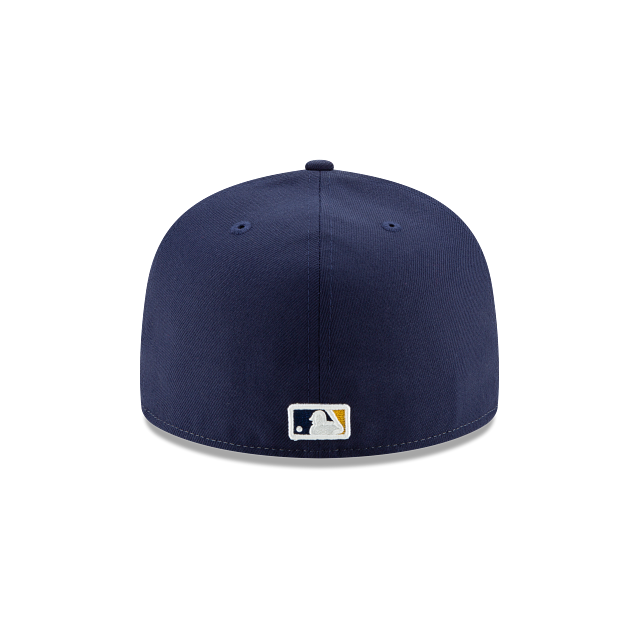 Milwaukee Brewers MLB New Era Men's Yellow/Navy 59Fifty Authentic Collection On Field Fitted Hat