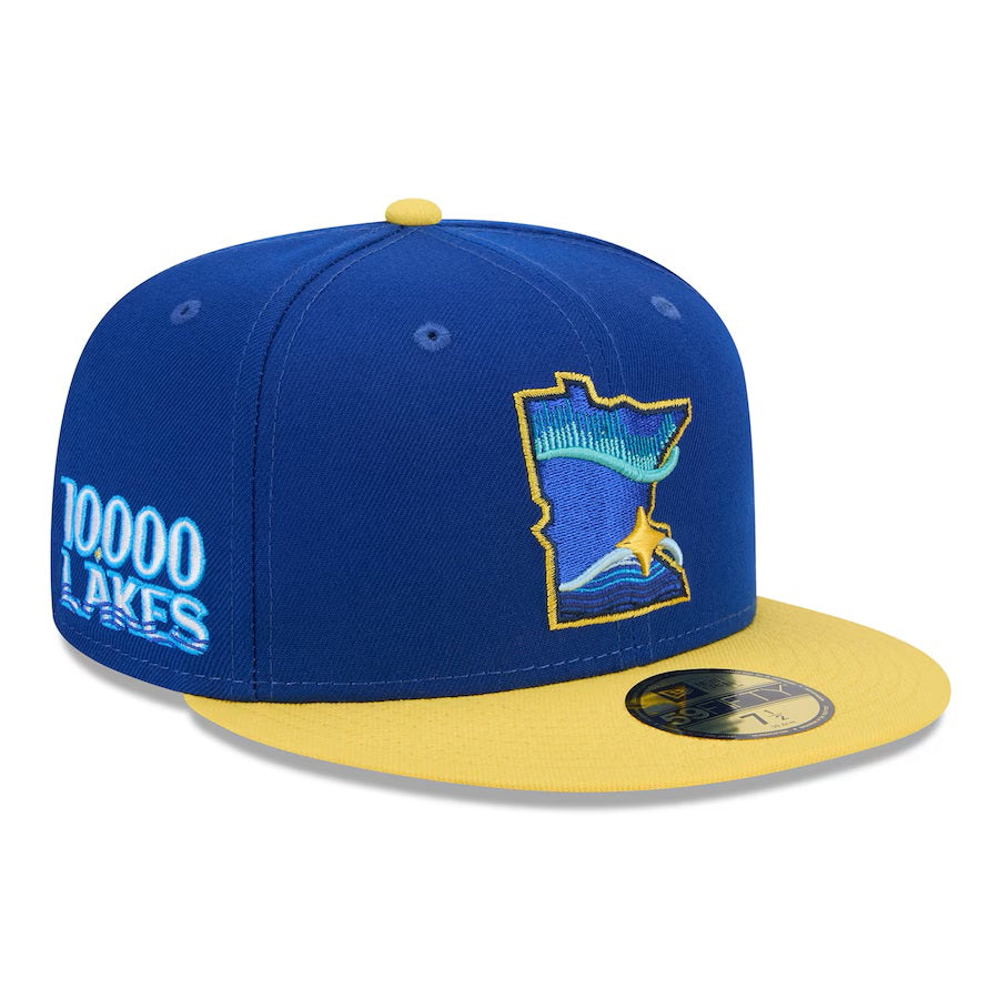 Minnesota Twins MLB New Era Men's Royal Blue/Gold 59Fifty 2024 City Connect Fitted Hat