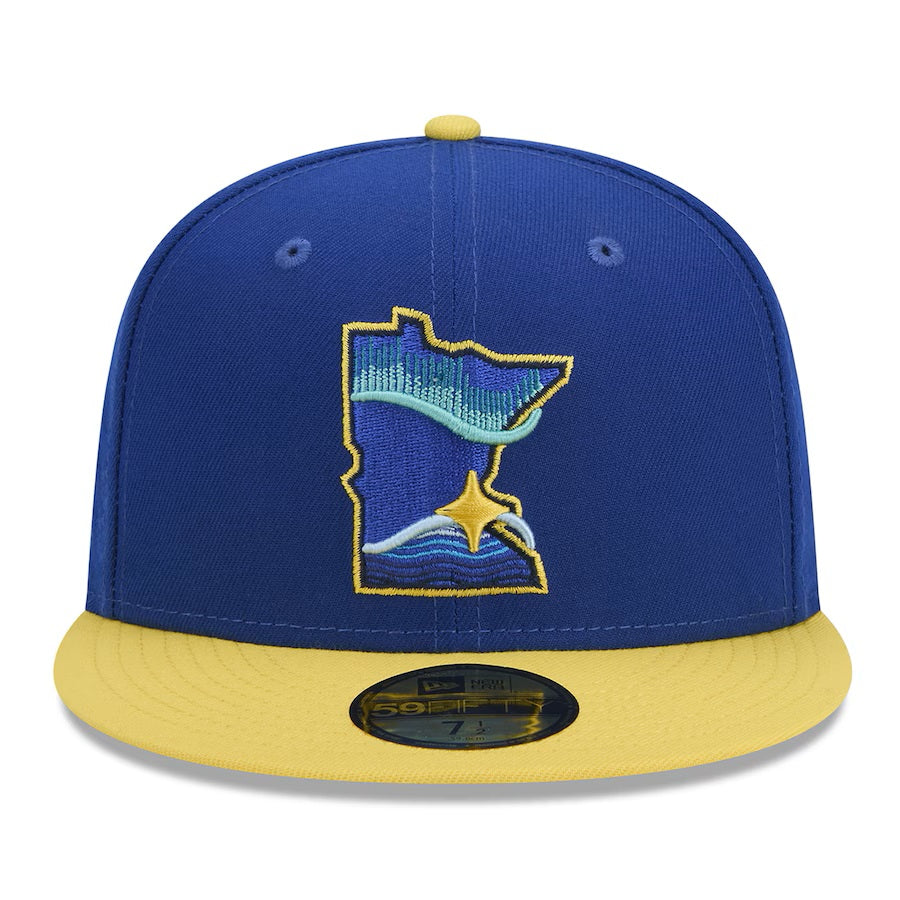 Minnesota Twins MLB New Era Men's Royal Blue/Gold 59Fifty 2024 City Connect Fitted Hat