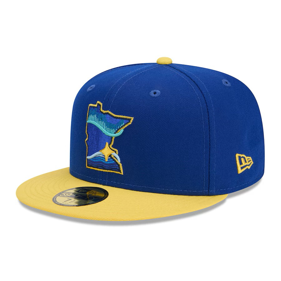 Minnesota Twins MLB New Era Men's Royal Blue/Gold 59Fifty 2024 City Connect Fitted Hat
