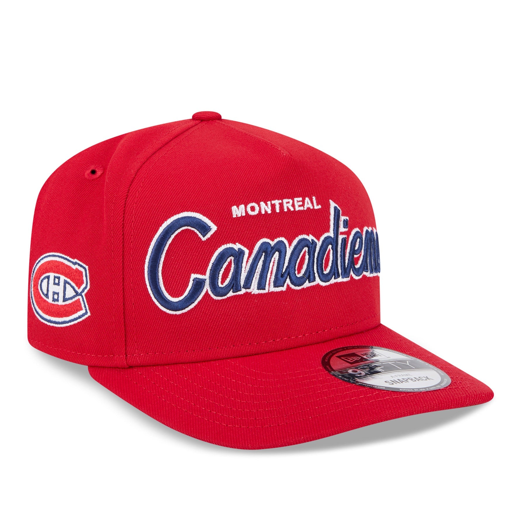 Montreal Canadiens NHL New Era Men's Red 9Fifty Script A-Frame Snapback