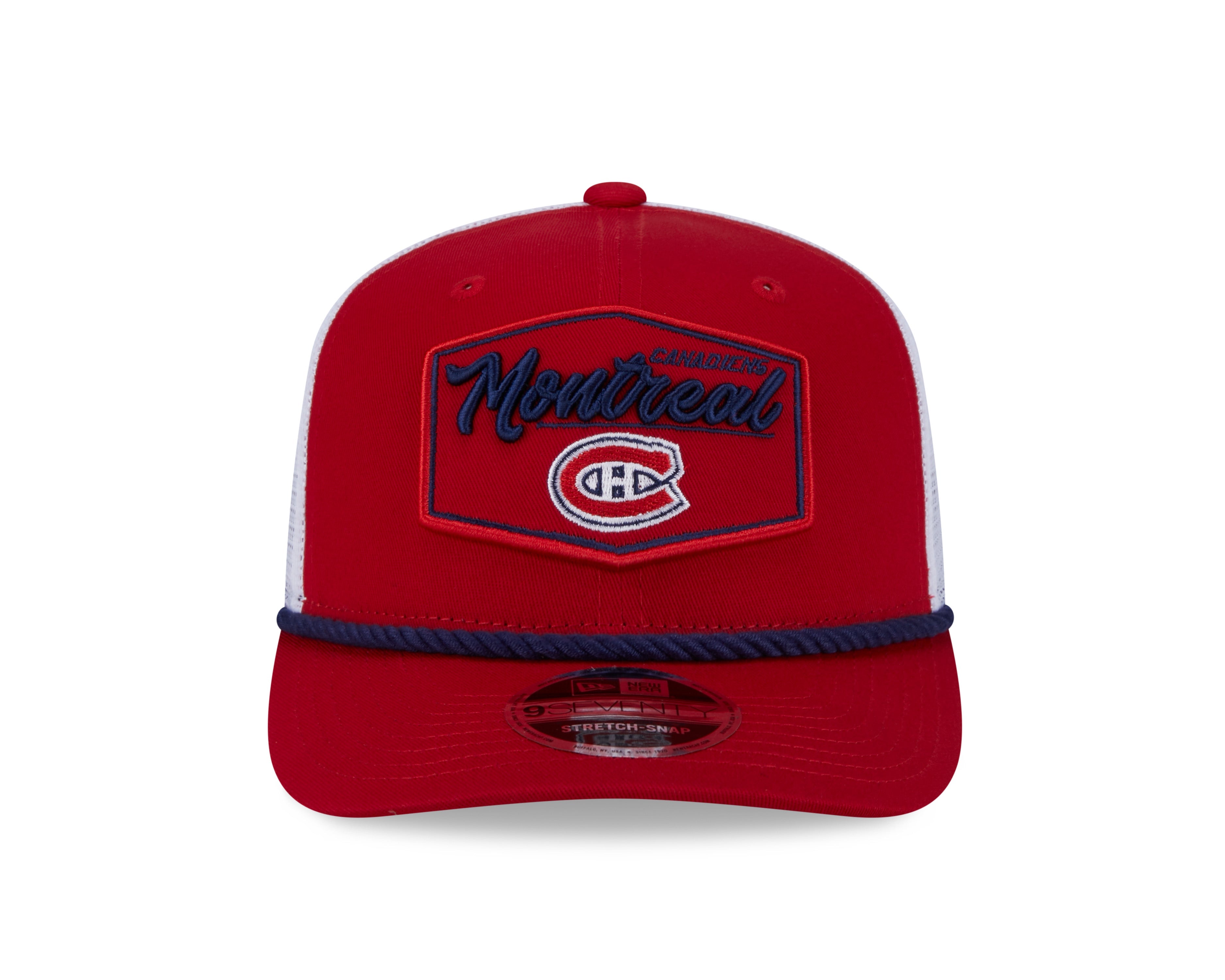 Casquette Snapback 9Seventy Cord rouge pour homme des Canadiens de Montréal de la LNH de New Era