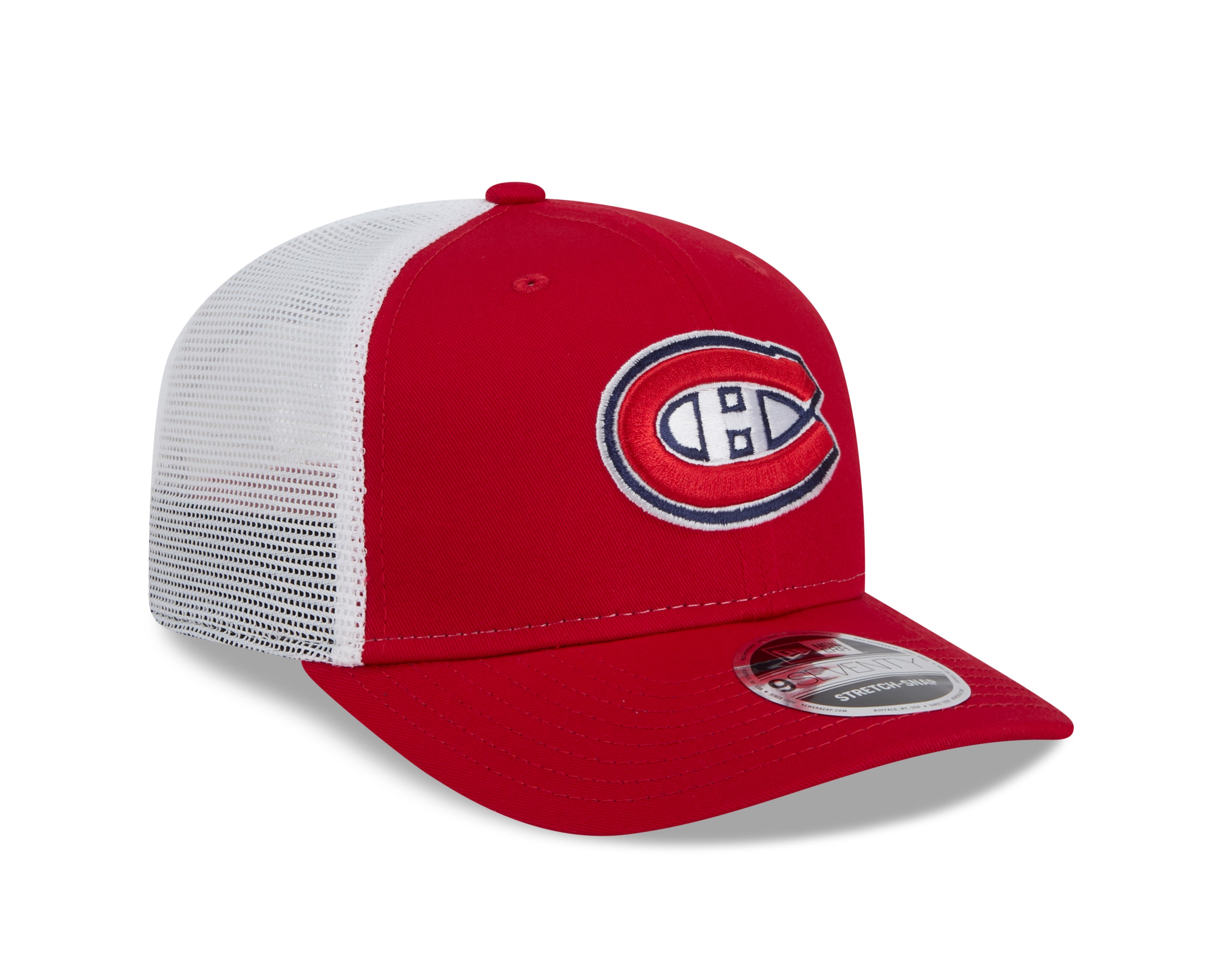 Casquette Snapback Trucker 9Seventy rouge pour homme des Canadiens de Montréal de la LNH New Era