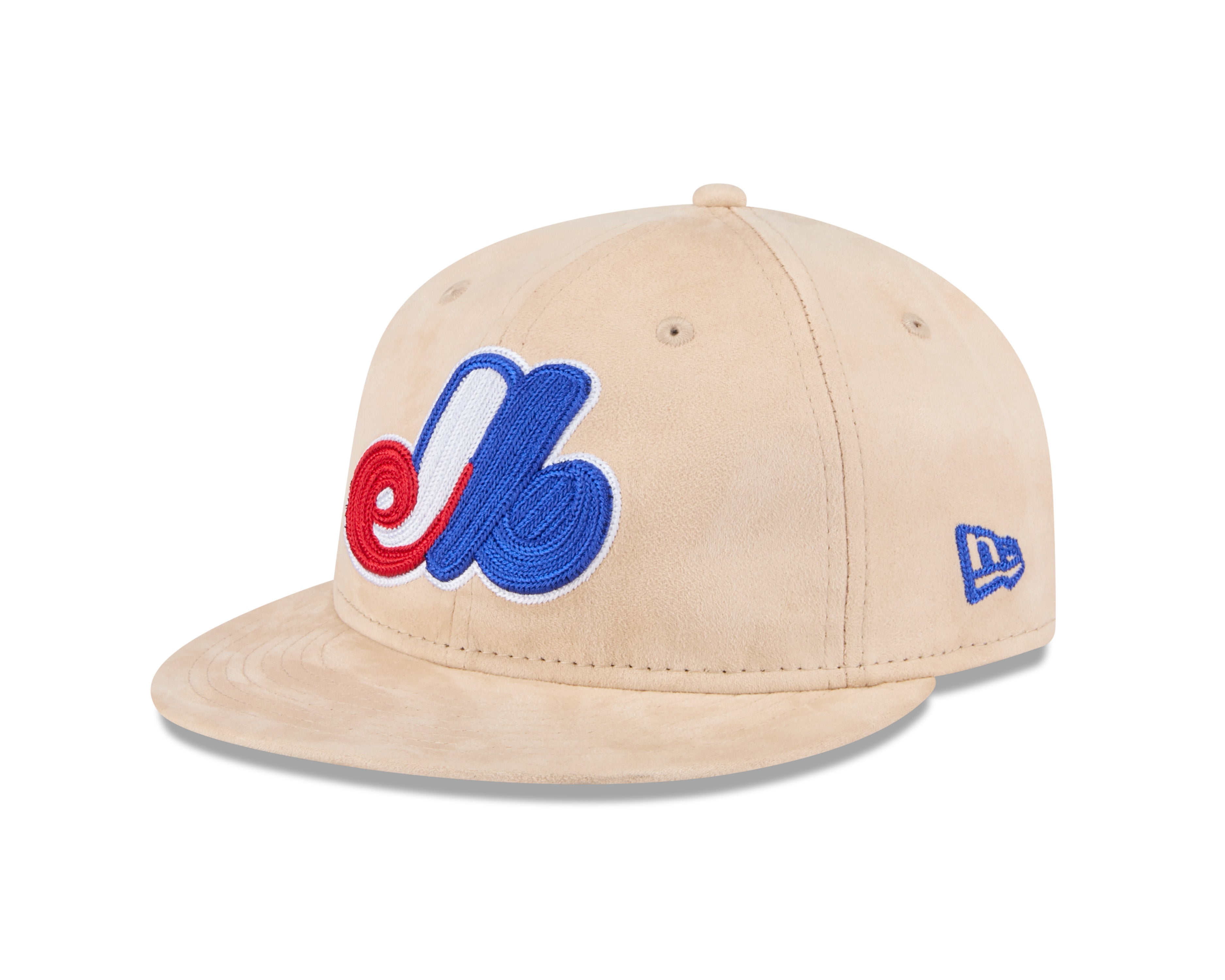 Montreal Expos MLB New Era Men's Beige Suede 9Fifty Retro Crown Cooperstown Snapback