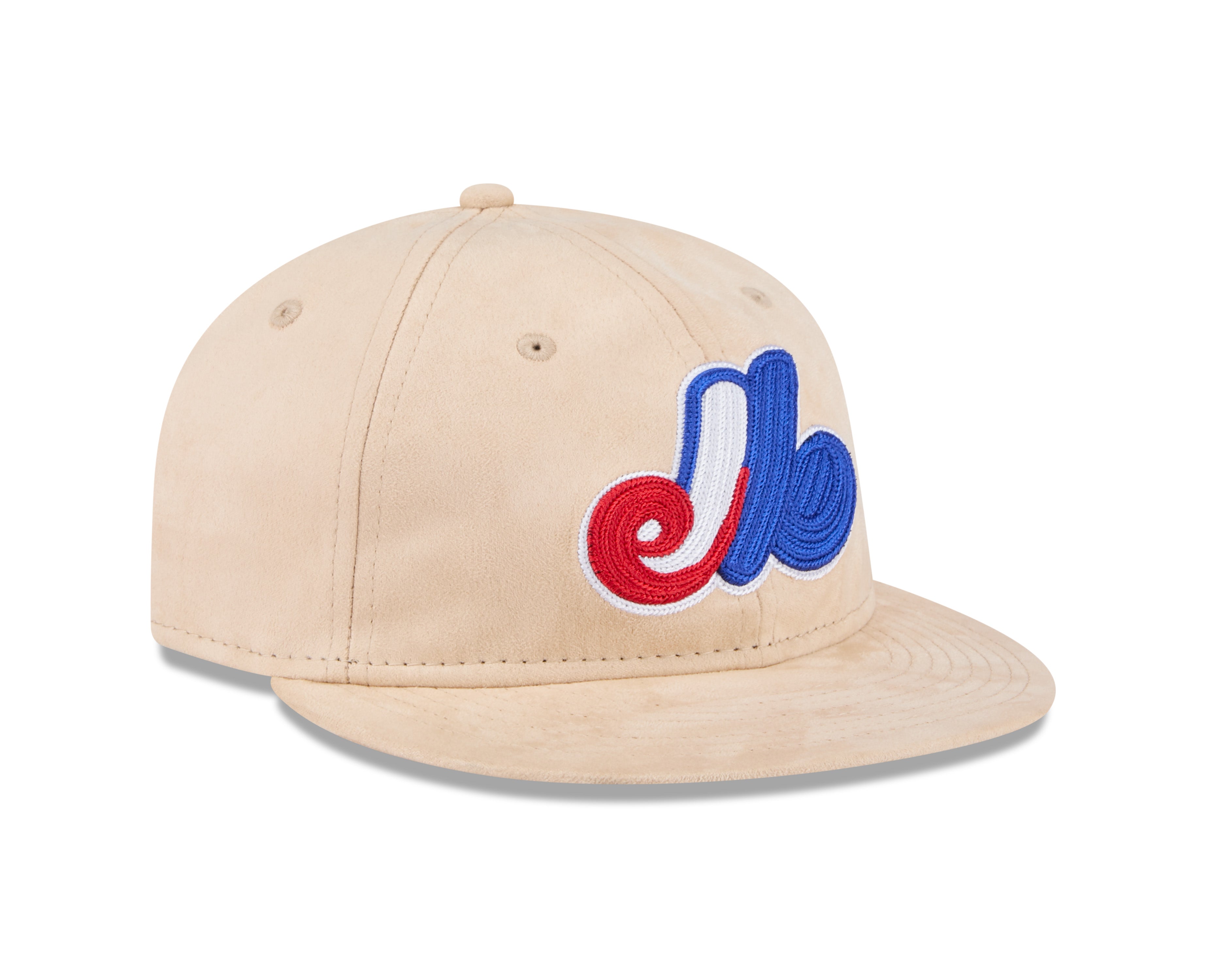 Montreal Expos MLB New Era Men's Beige Suede 9Fifty Retro Crown Cooperstown Snapback