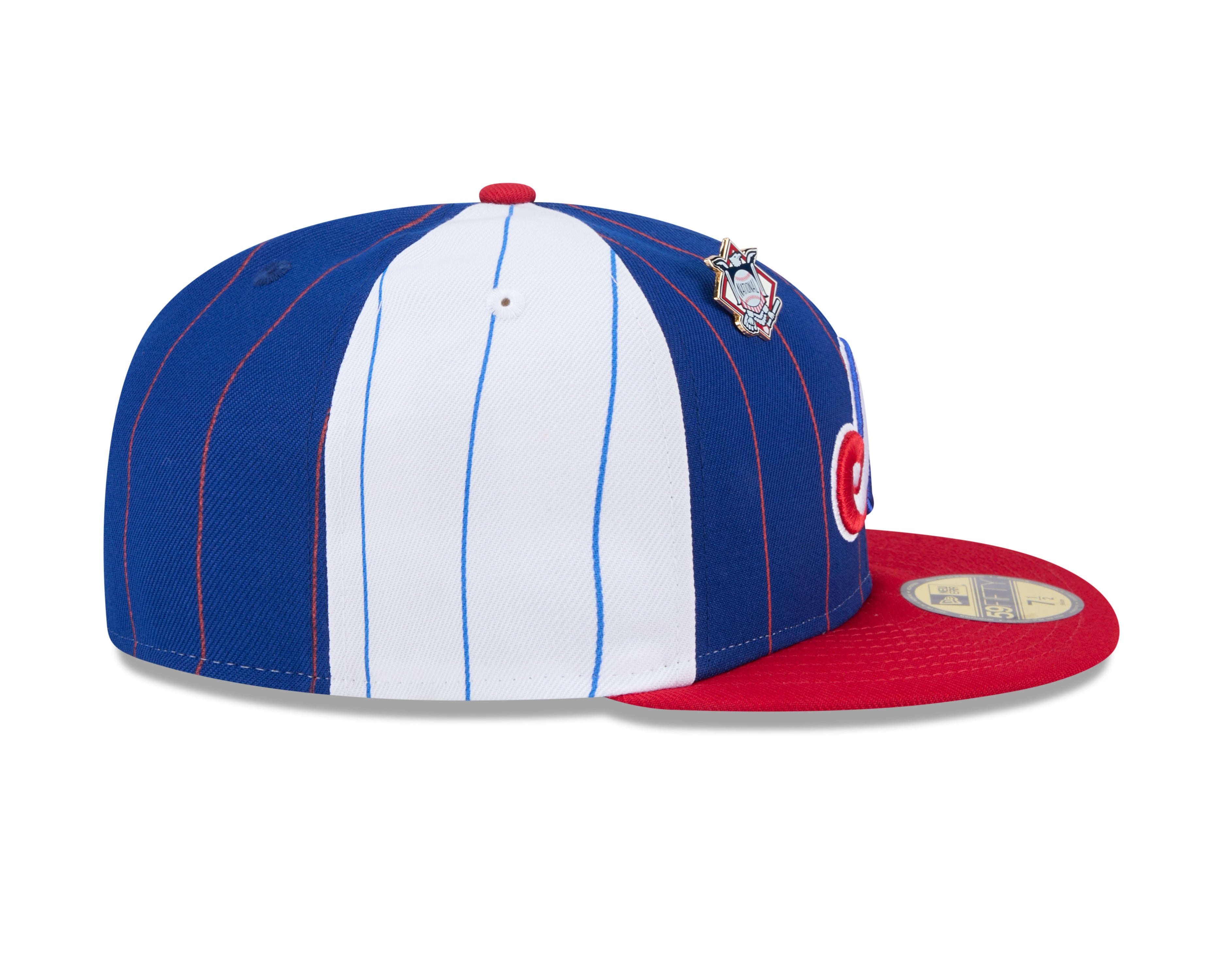 Montreal Expos MLB New Era Men's Royal Blue 59Fifty Two Tone Pinstripe Fitted Hat