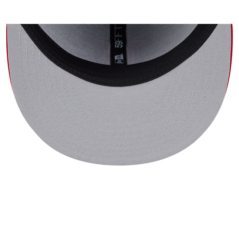 Casquette ajustée 59Fifty Authentic Collection des Nashville Sounds MiLB, couleur marine/rouge, pour homme, de la marque New Era.