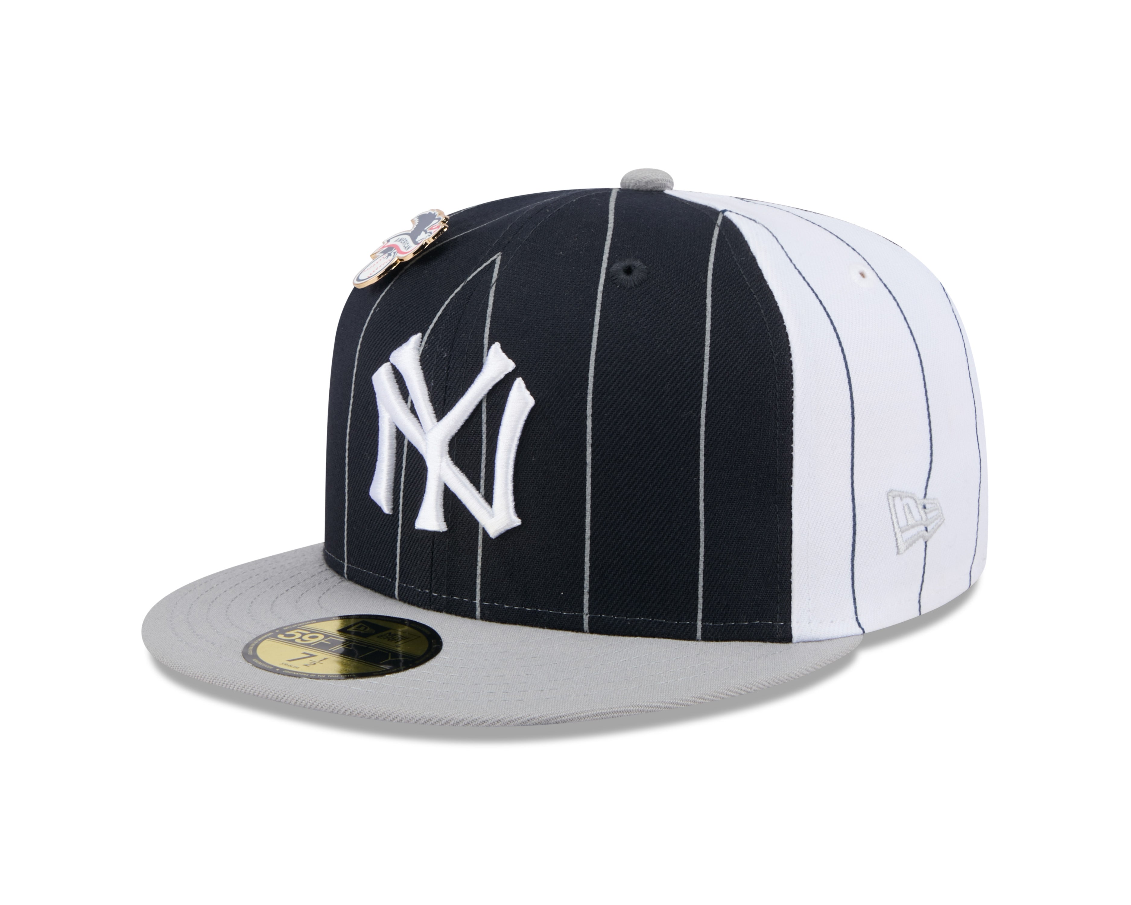 New York Yankees MLB New Era Men's Navy 59Fifty Two Tone Pinstripe Fitted Hat