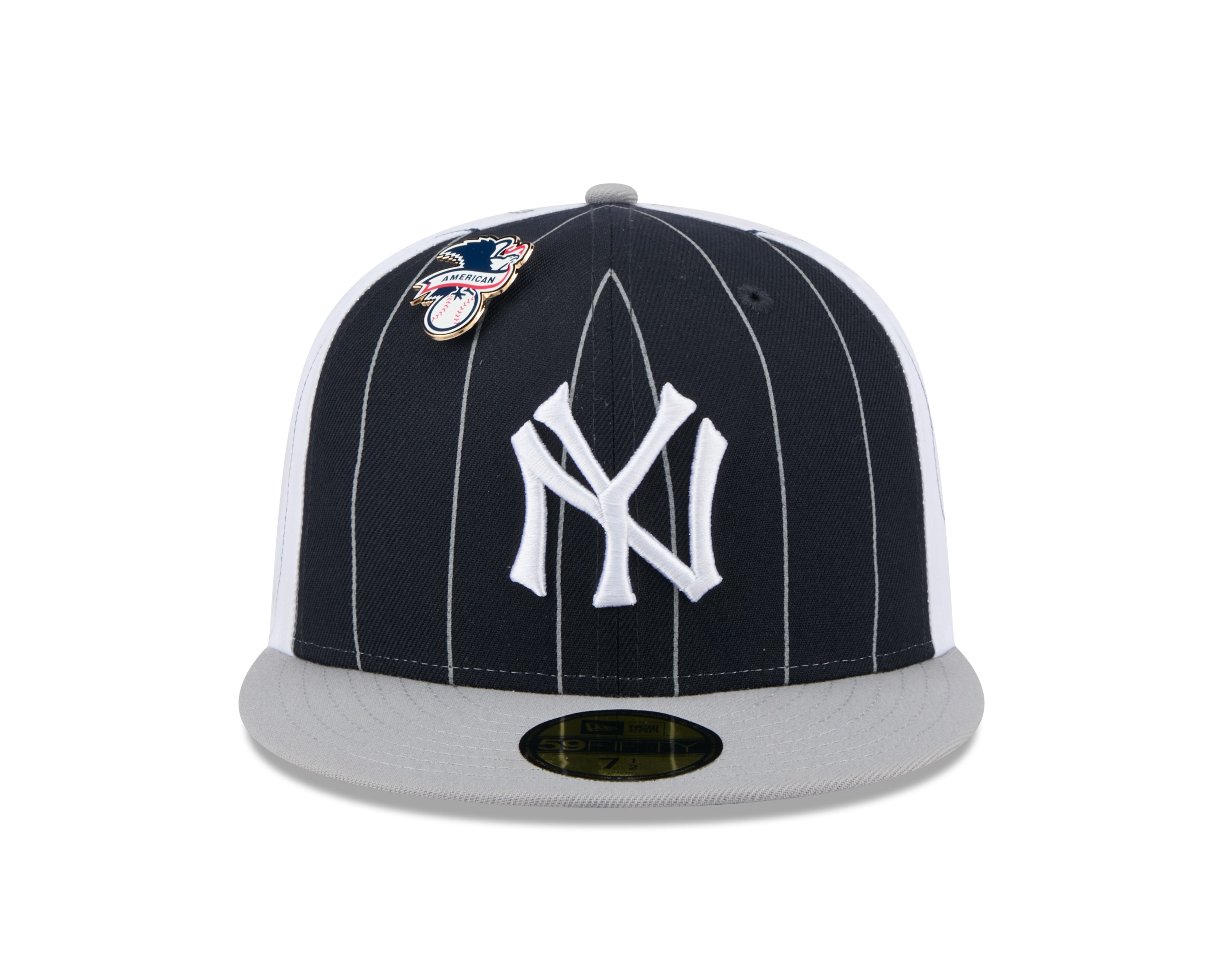 New York Yankees MLB New Era Men's Navy 59Fifty Two Tone Pinstripe Fitted Hat