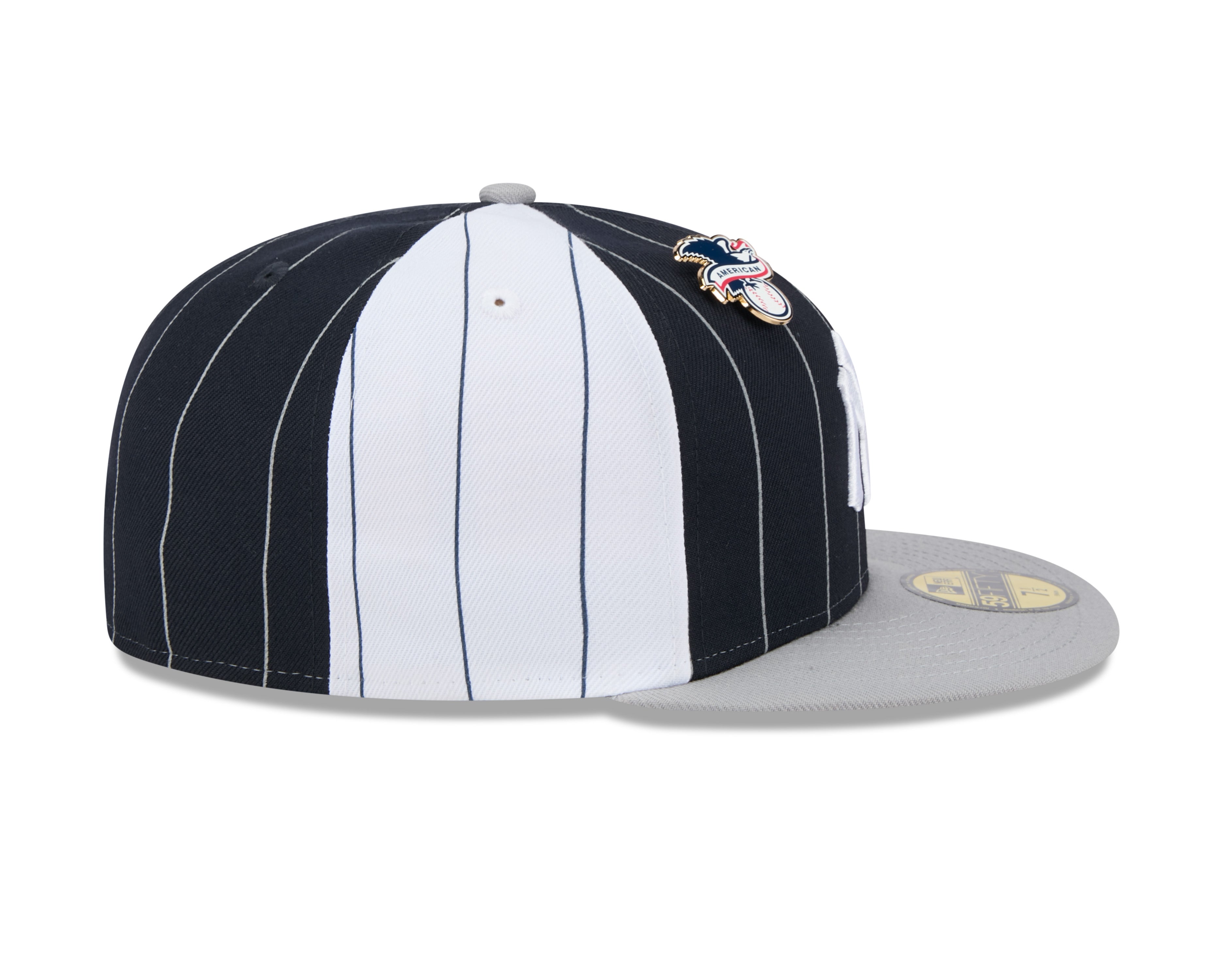 New York Yankees MLB New Era Men's Navy 59Fifty Two Tone Pinstripe Fitted Hat