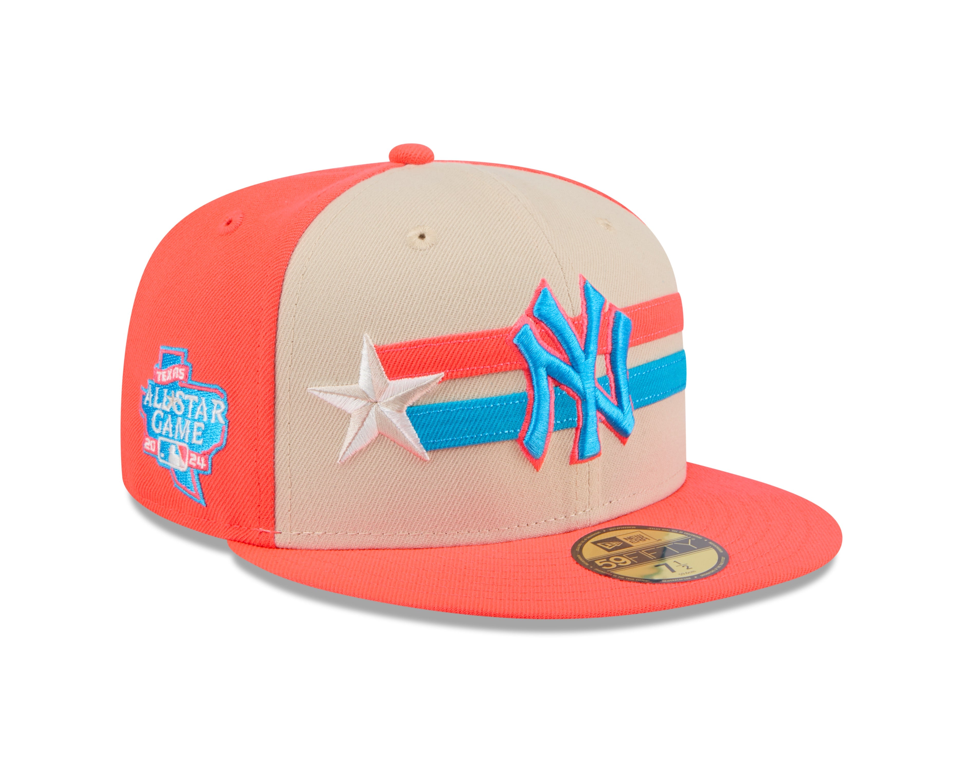 Casquette ajustée MLB New Era 59Fifty 2024 All Star Game pour homme, orange/beige, des Yankees de New York