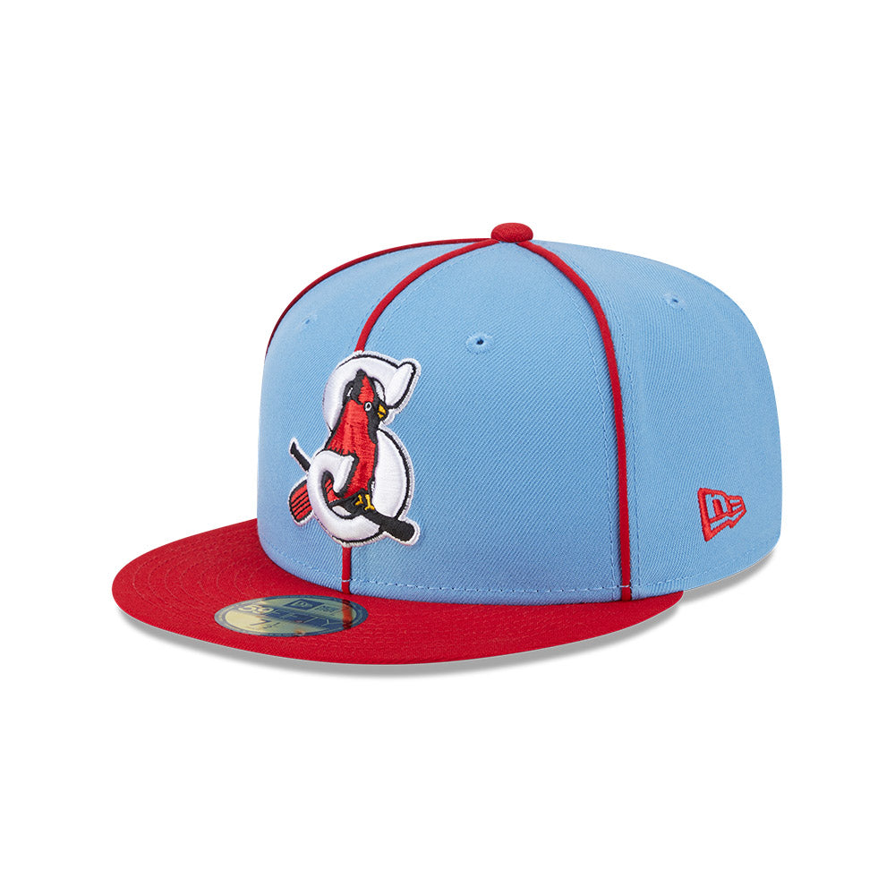Casquette ajustée Springfield Cardinals MiLB New Era pour homme, bleu clair/rouge, collection alternative authentique 59Fifty.