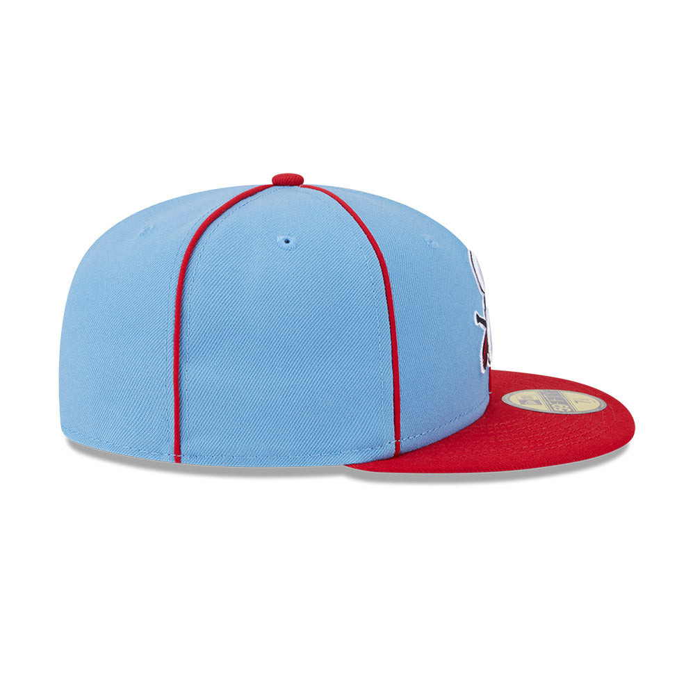 Casquette ajustée Springfield Cardinals MiLB New Era pour homme, bleu clair/rouge, collection alternative authentique 59Fifty.
