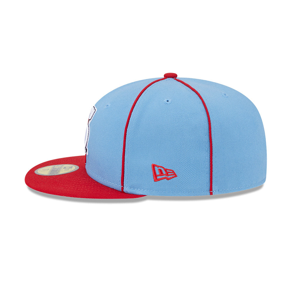 Casquette ajustée Springfield Cardinals MiLB New Era pour homme, bleu clair/rouge, collection alternative authentique 59Fifty.