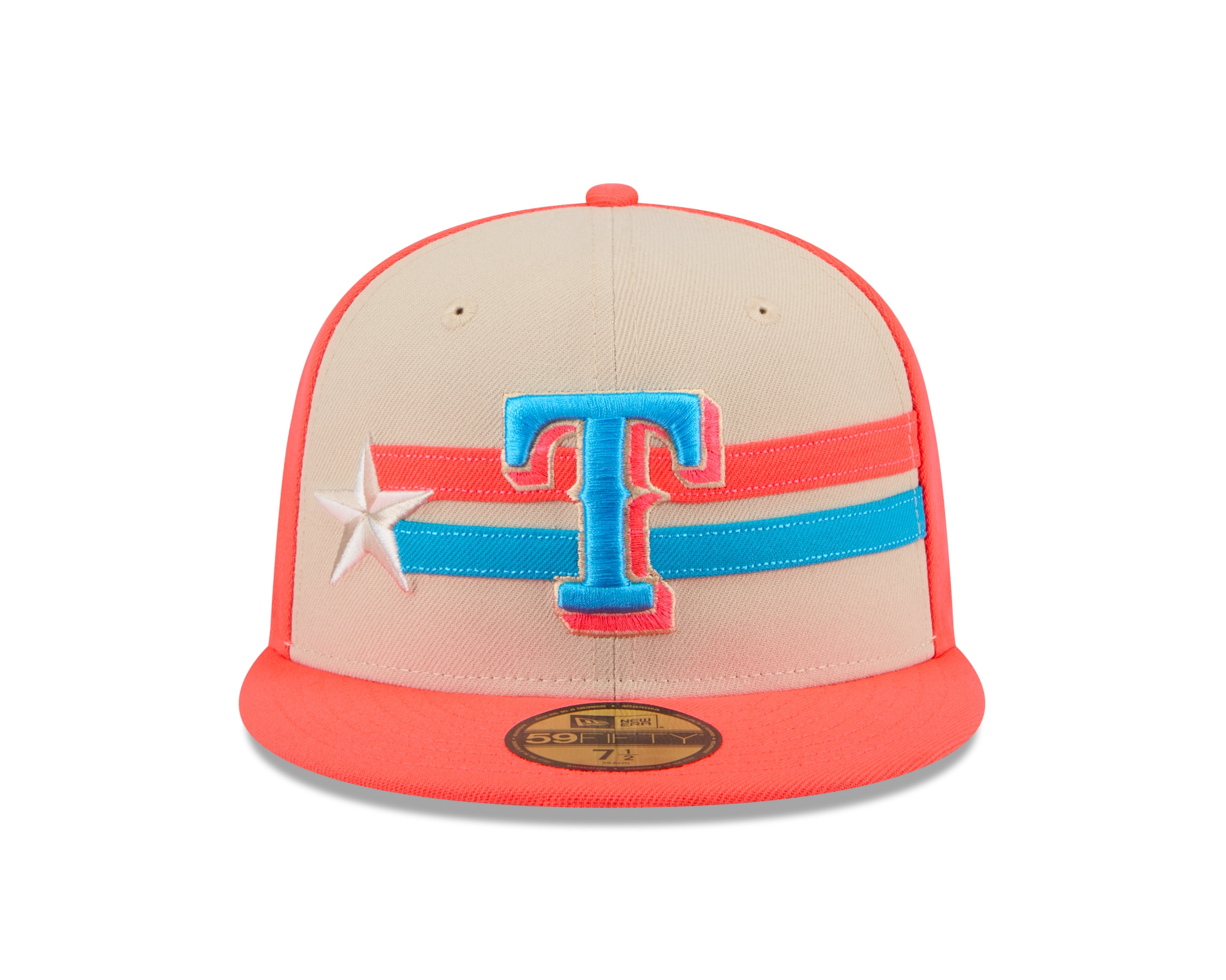 Texas Rangers MLB New Era Men's Orange/Beige 59Fifty 2024 All Star Game Fitted Hat