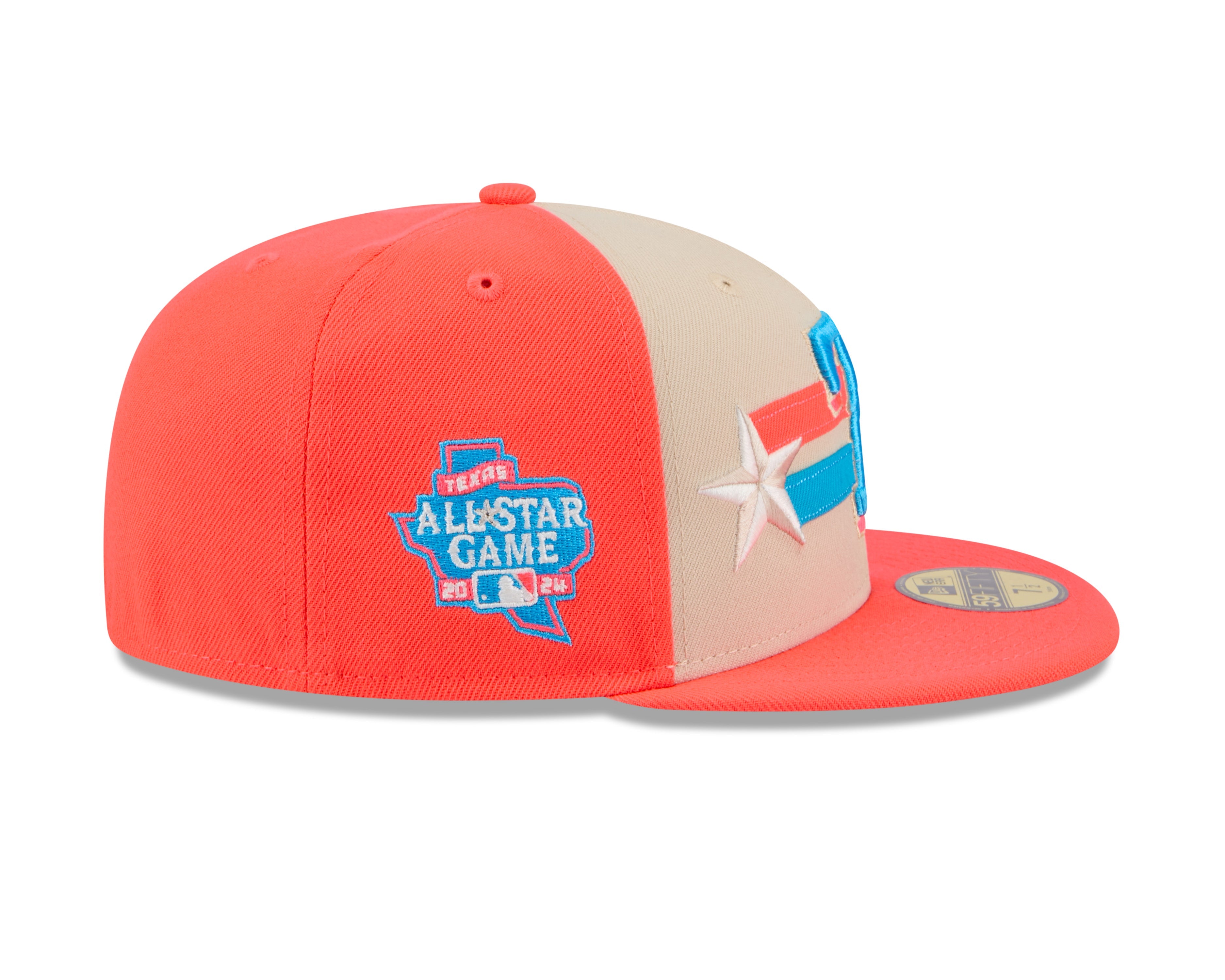 Texas Rangers MLB New Era Men's Orange/Beige 59Fifty 2024 All Star Game Fitted Hat