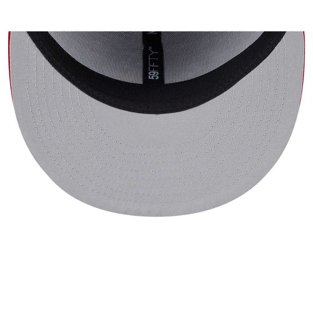 Casquette Toledo Mud Hens MiLB New Era 59Fifty Authentic Collection, bleu marine/rouge, taille unique pour homme.