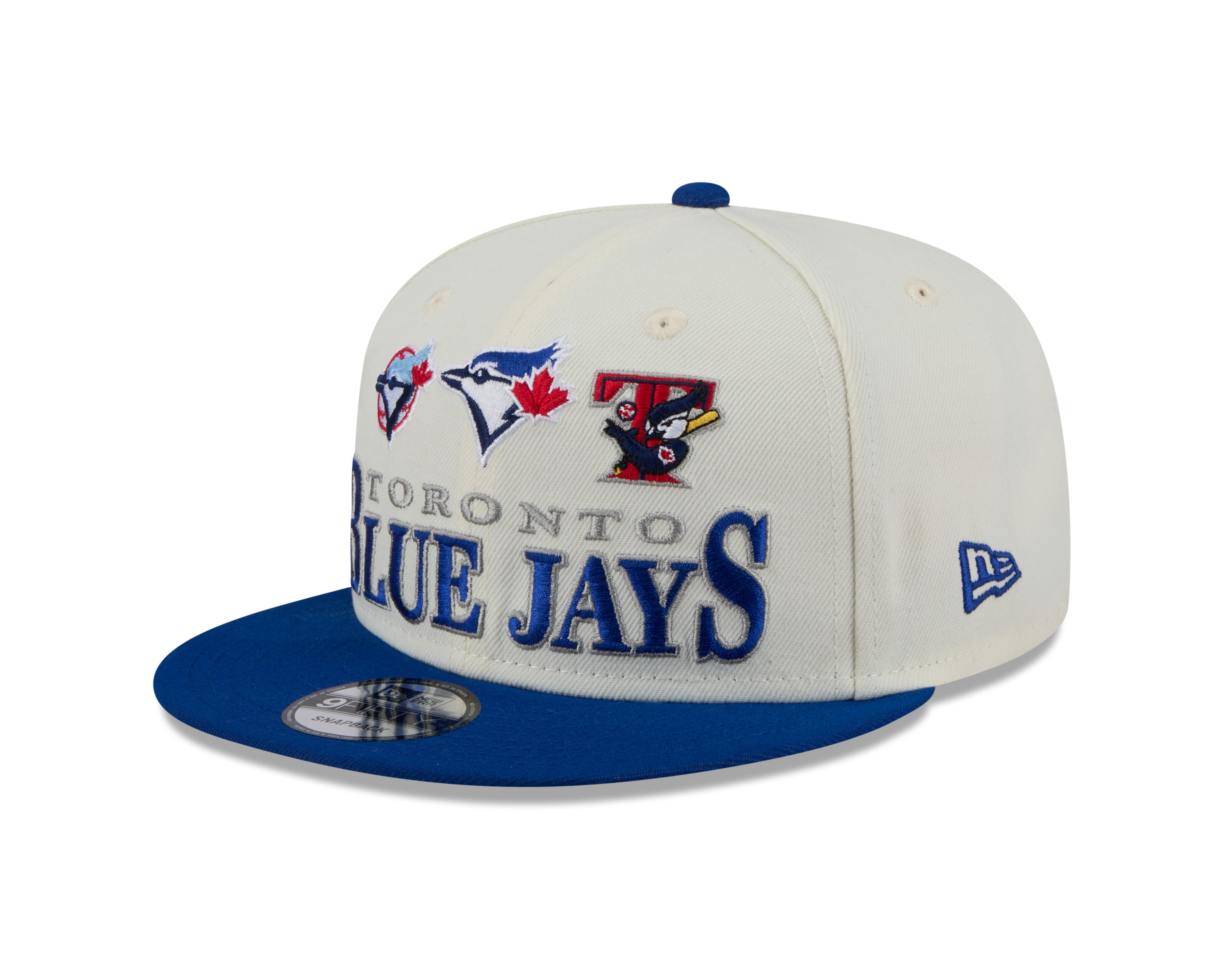 Toronto Blue Jays MLB New Era Men's Cream/Royal Blue 9Fifty Two Tone Archive Snapback