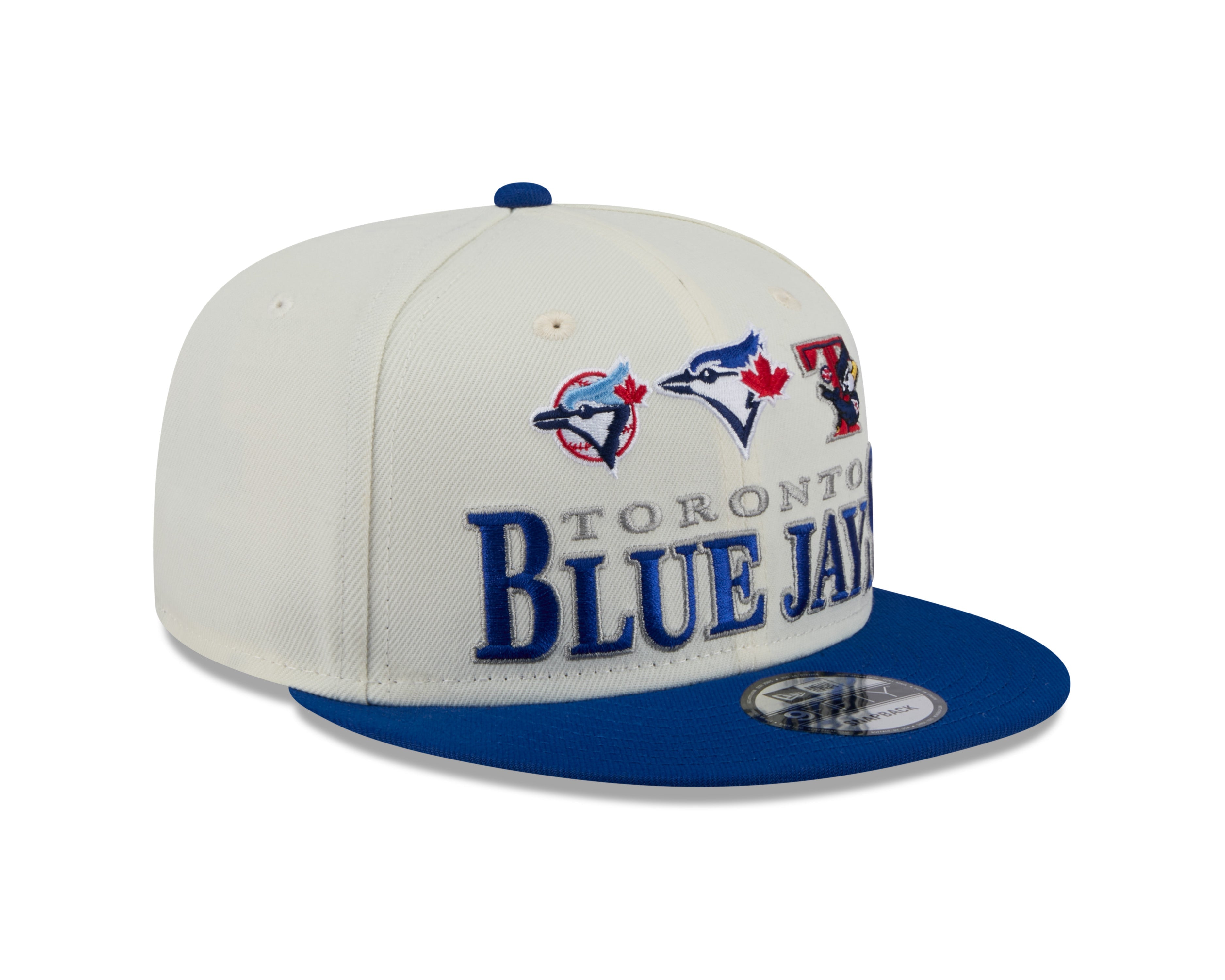 Toronto Blue Jays MLB New Era Men's Cream/Royal Blue 9Fifty Two Tone Archive Snapback