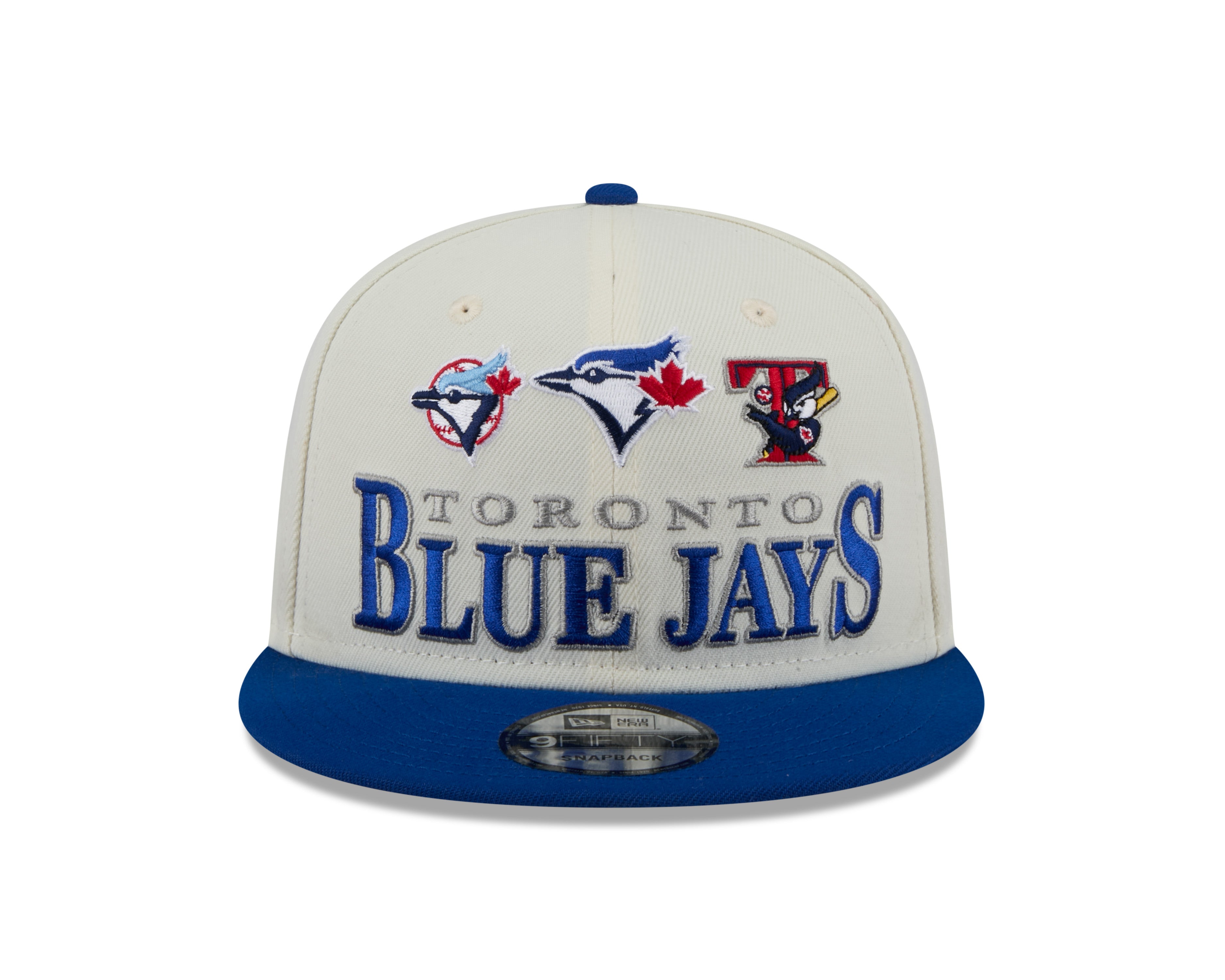 Toronto Blue Jays MLB New Era Men's Cream/Royal Blue 9Fifty Two Tone Archive Snapback