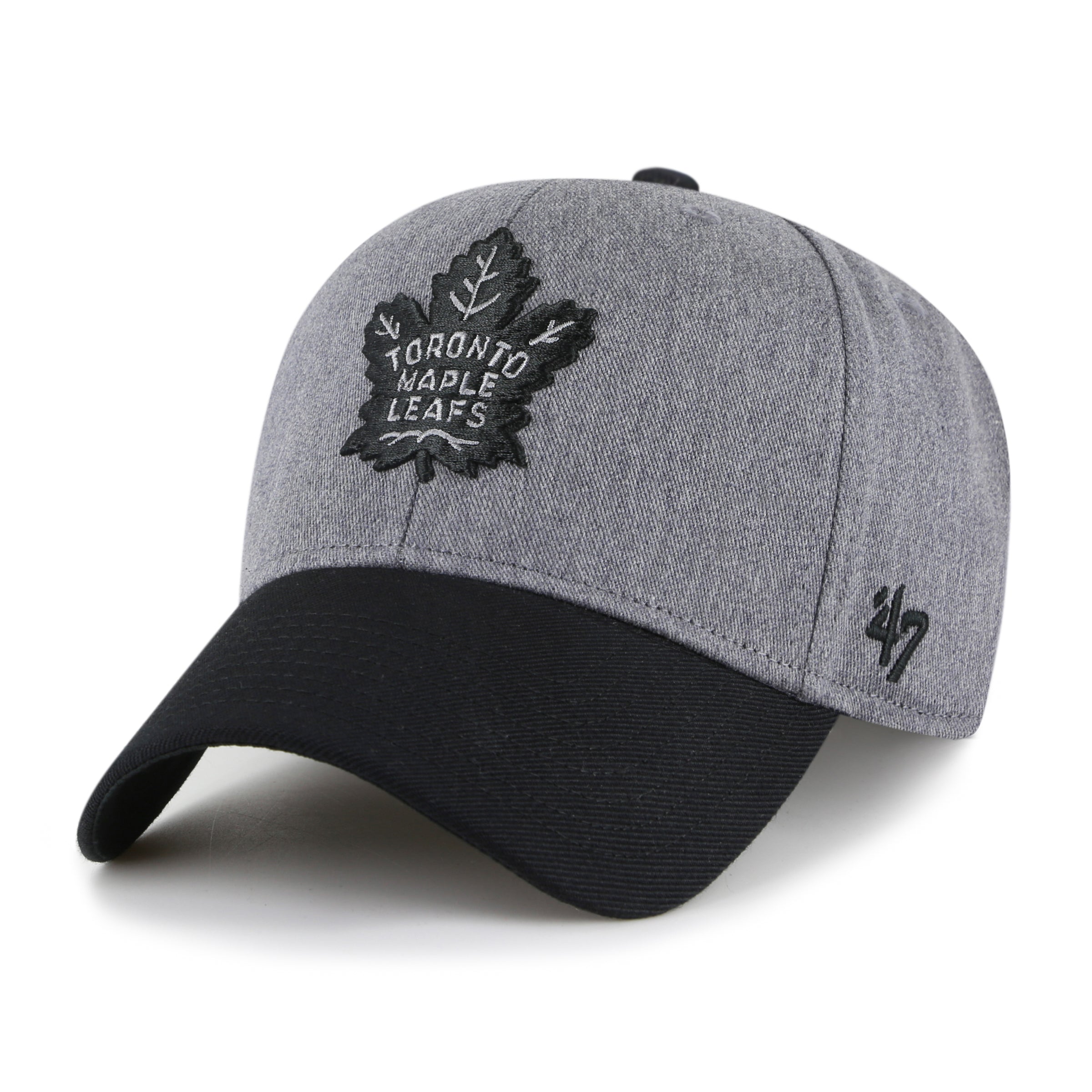 Toronto Maple Leafs NHL 47 Brand Men's Grey Black Granite MVP Adjustable Hat