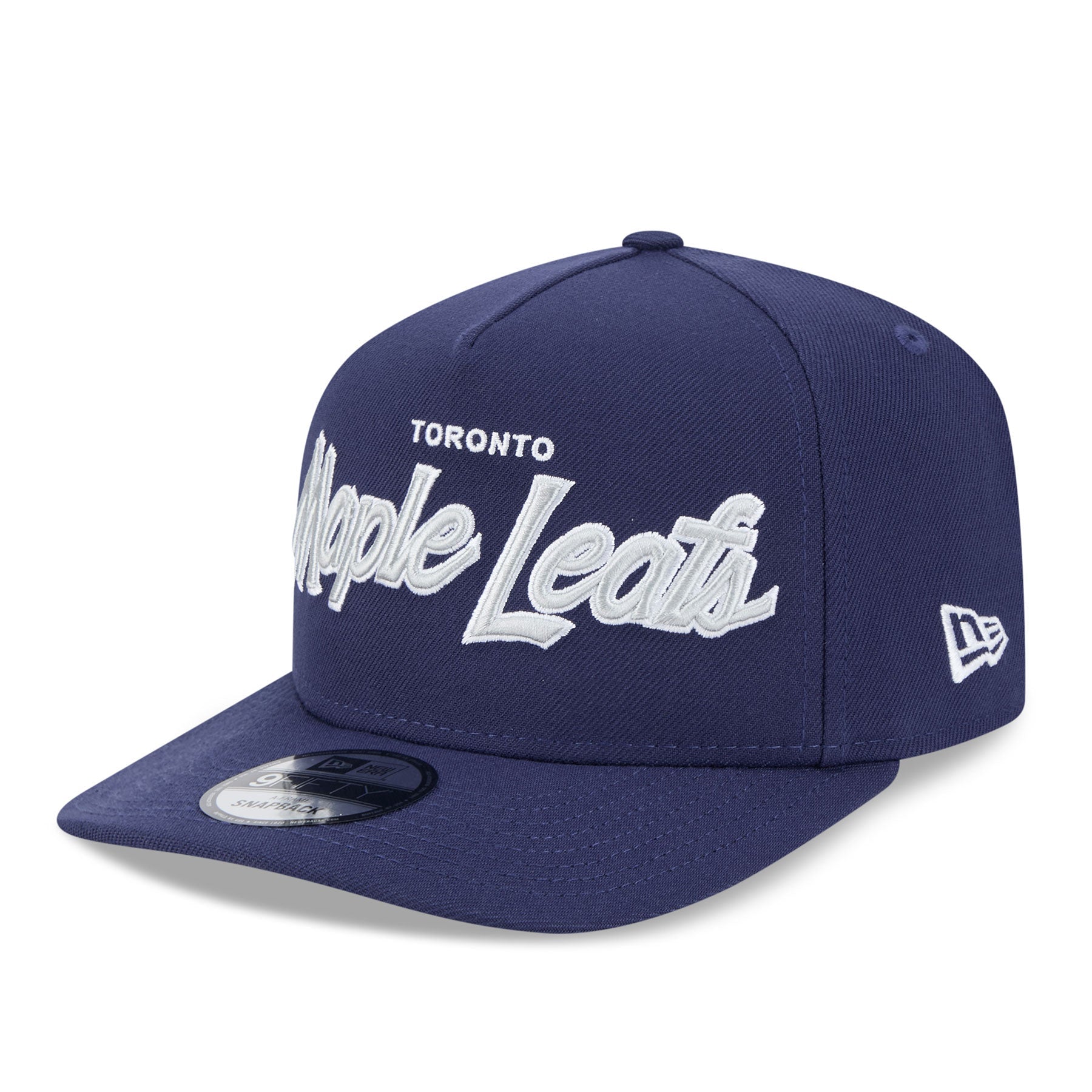 Toronto Maple Leafs NHL New Era Men's Navy 9FIfty Script A-Frame Snapback