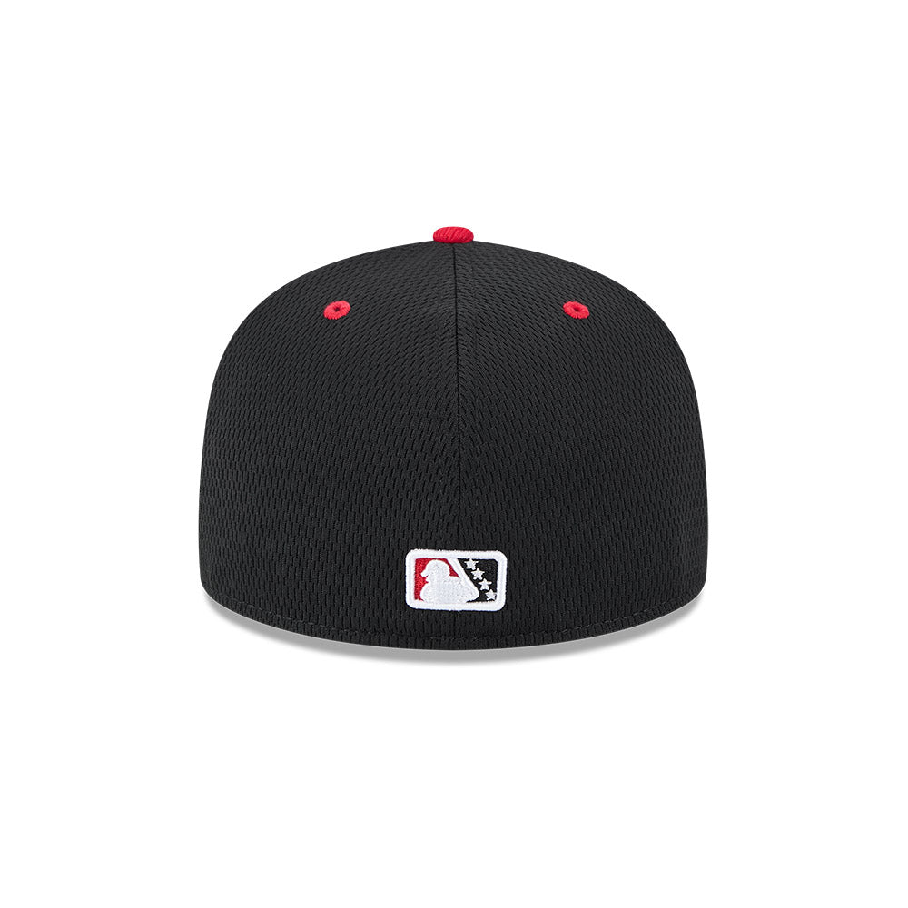 Vancouver Canadians MiLB New Era Men's Black/Red 59Fifty Batting Practice Fitted Hat