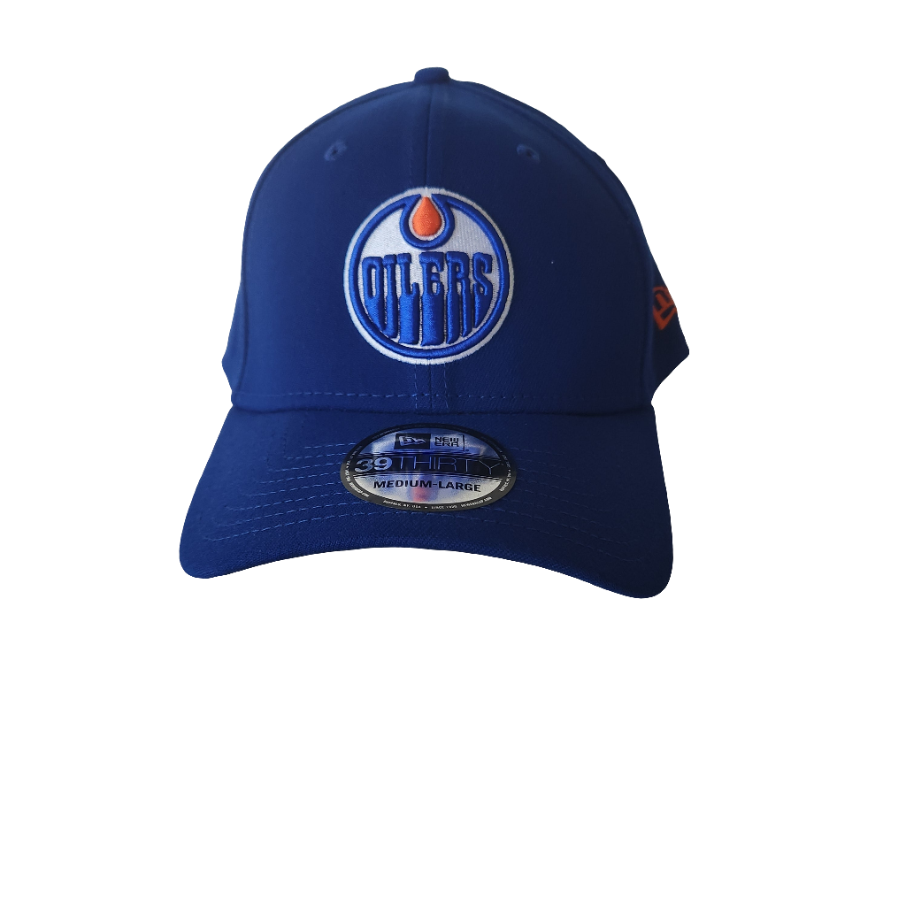 Edmonton Oilers NHL New Era Men's Royal 39Thirty Team Classic Stretch Fit Hat