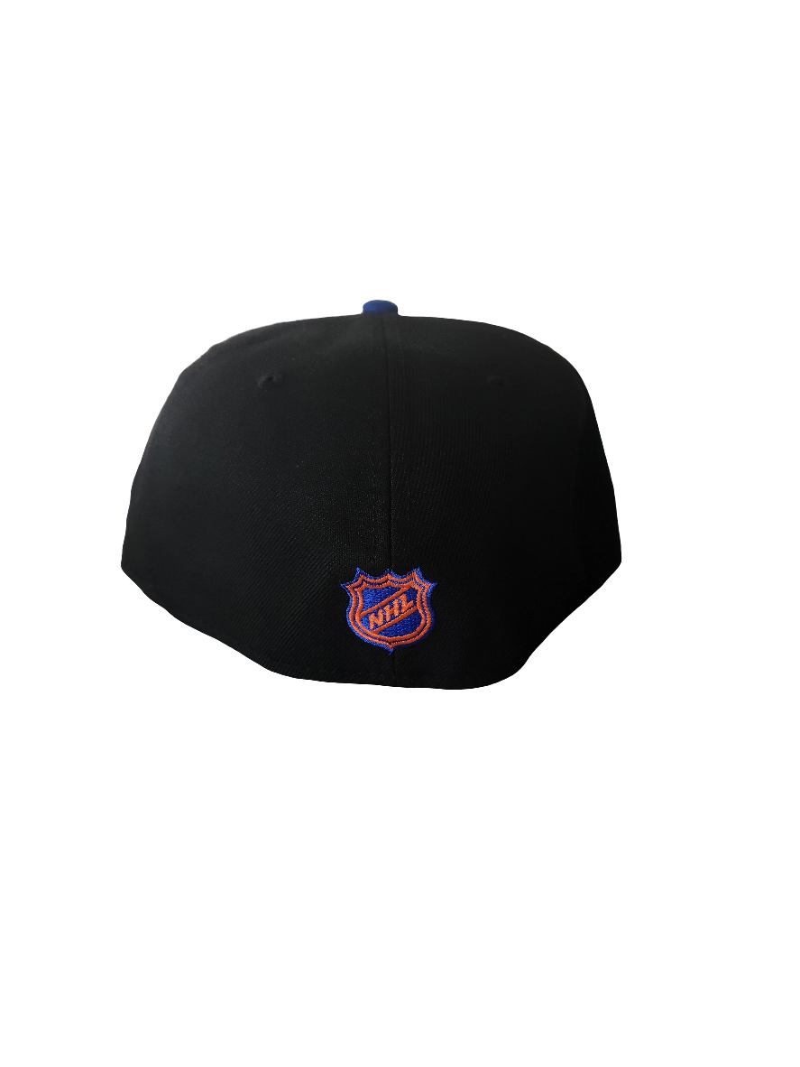 Edmonton Oilers NHL New Era Men's Black Royal Two Tone 59Fifty Fitted Hat