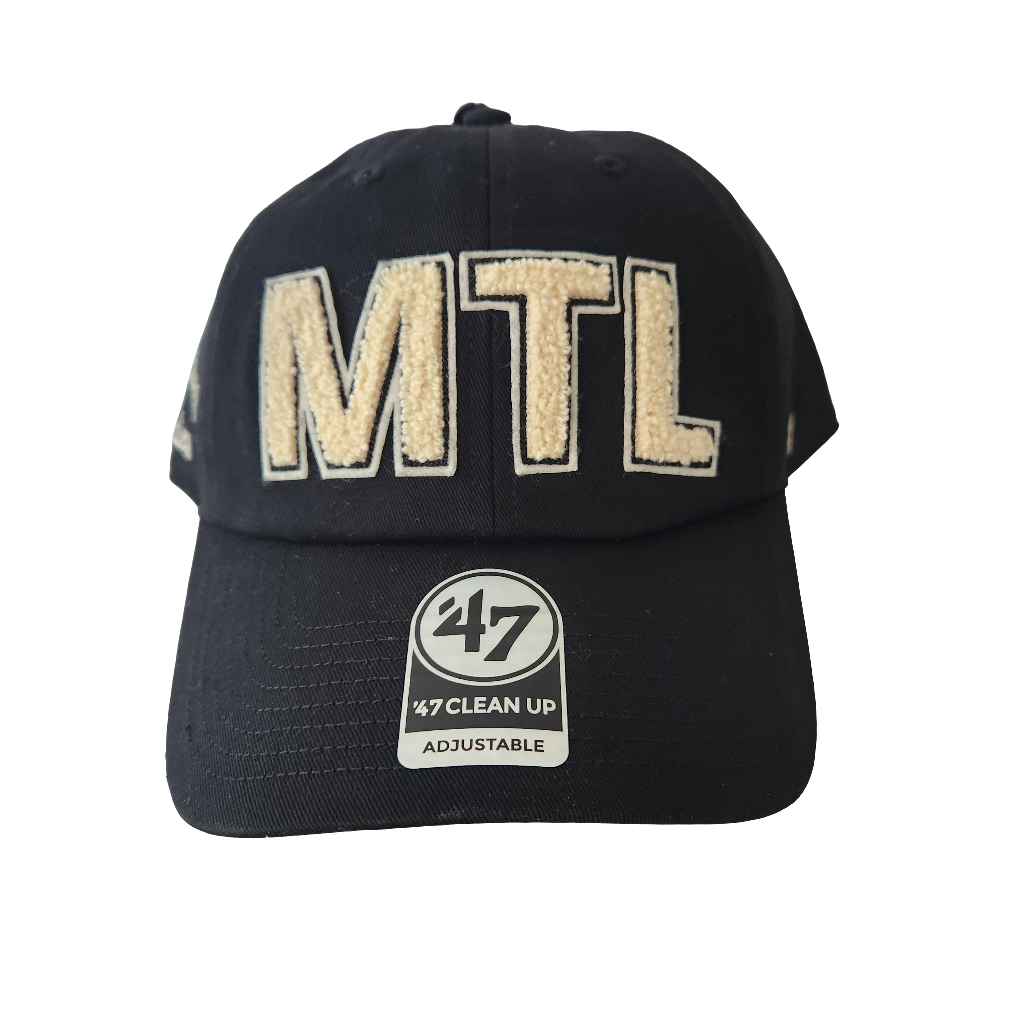 Montreal Canadiens NHL 47 Brand Black Zoey Adjustable Clean Up Hat