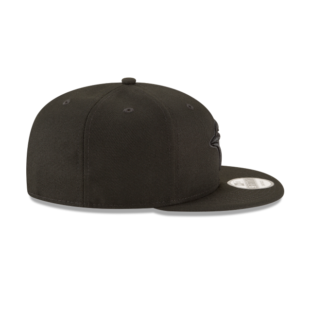 Casquette à visière ajustable 9Fifty noire sur noire des Blue Jays de Toronto MLB New Era pour homme