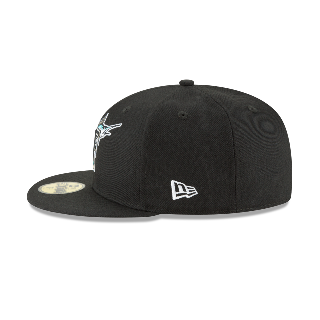 Florida Marlins MLB New Era Men's Black 59Fifty Cooperstown 1993 Wool Fitted Hat