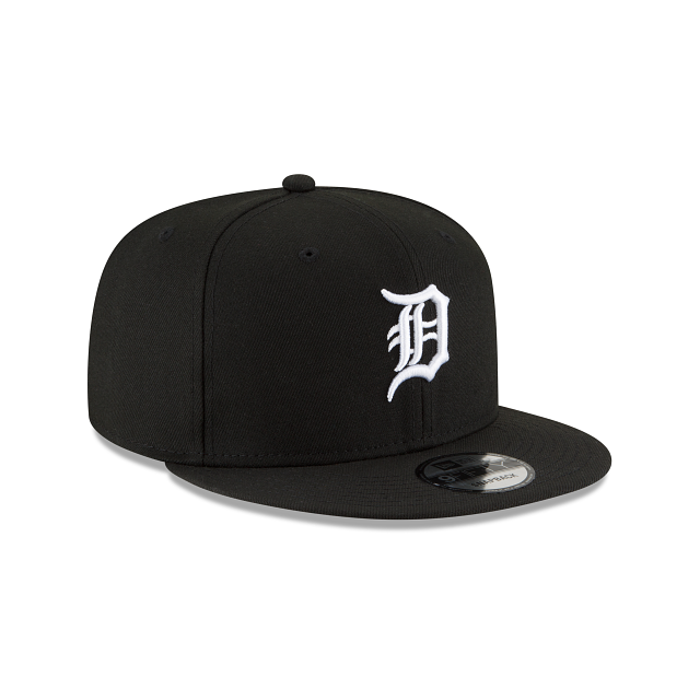 Detroit Tigers MLB New Era Men's Black White 9Fifty Team Color Basic Snapback