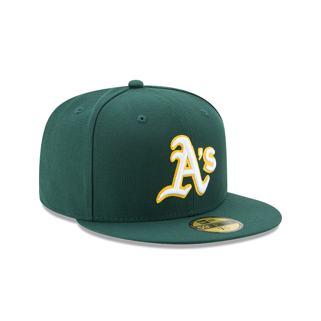 Oakland Athletics MLB New Era Men's Green 59Fifty Authentic Collection Road Fitted Hat