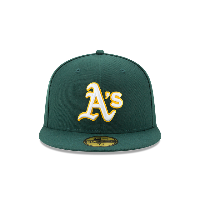 Oakland Athletics MLB New Era Men's Green 59Fifty Authentic Collection Road Fitted Hat