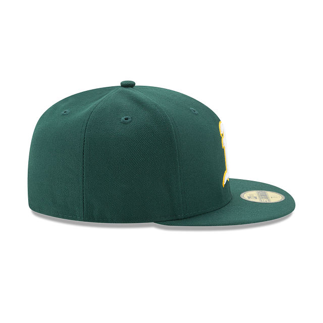 Oakland Athletics MLB New Era Men's Green 59Fifty Authentic Collection Road Fitted Hat