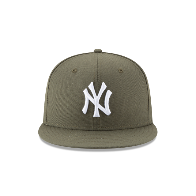 New York Yankees MLB New Era Men's Olive 59Fifty Basic Fitted Hat