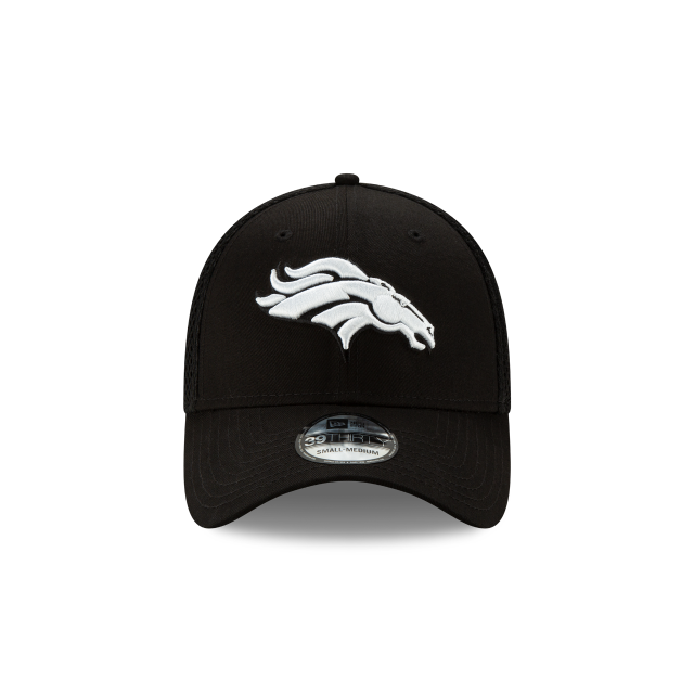 Denver Broncos NFL New Era Men's Black/White 39Thirty Neo Stretch Fit Hat