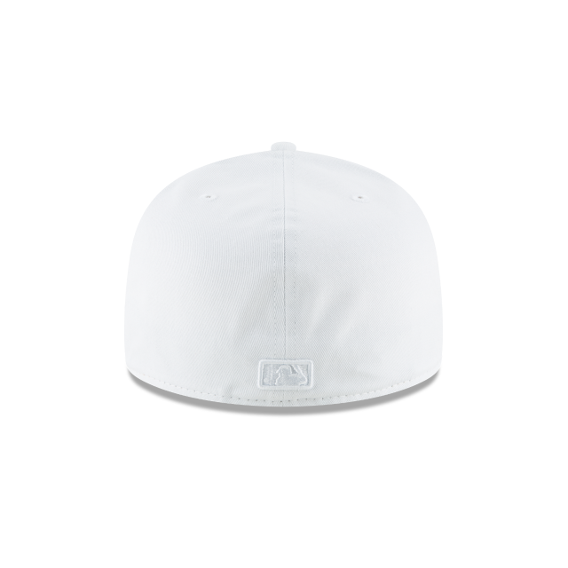 New York Yankees MLB New Era Men's White on White 59Fifty Basic Fitted Hat