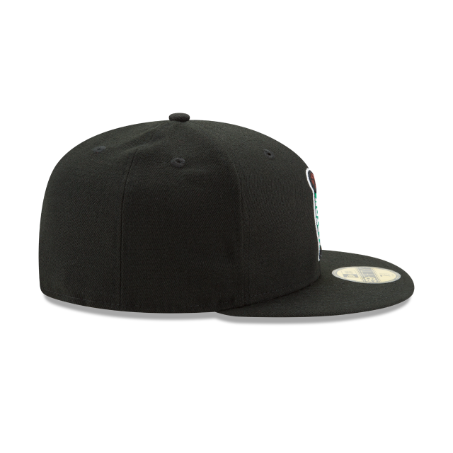 Boston Celtics NBA New Era Men's Black 59Fifty Alternate Fitted Hat