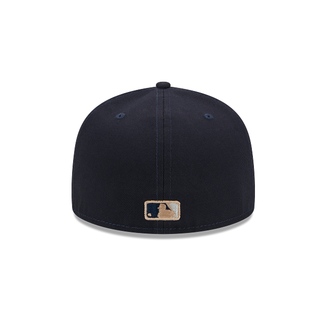 New York Yankees MLB New Era Men's Navy 59Fifty Gold Leaf Fitted Hat