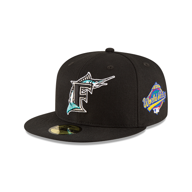 Florida Marlins MLB New Era Men's Black 59Fifty 1997 World Series Wool Fitted Hat